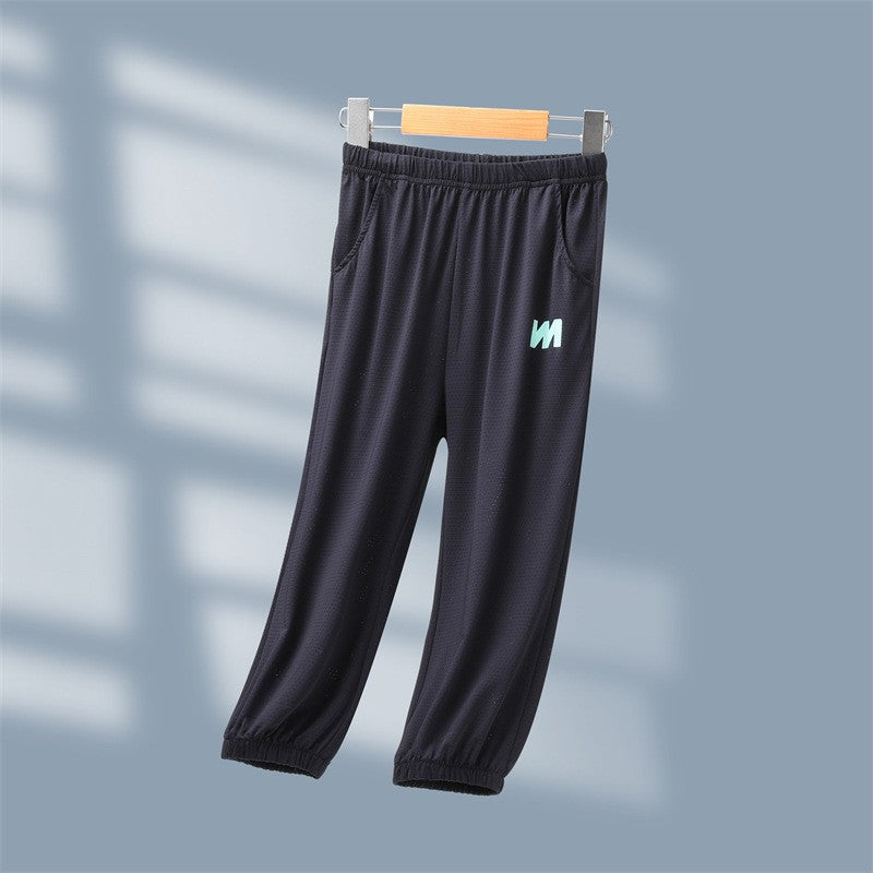 Children's Summer Thin Boys Ice Silk Breathable Trousers Children's Pants