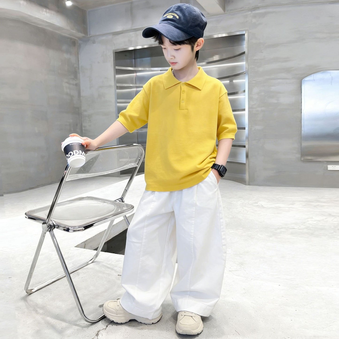 Medium Big Sports Leisure Trendy Fried Street Children's Suit
