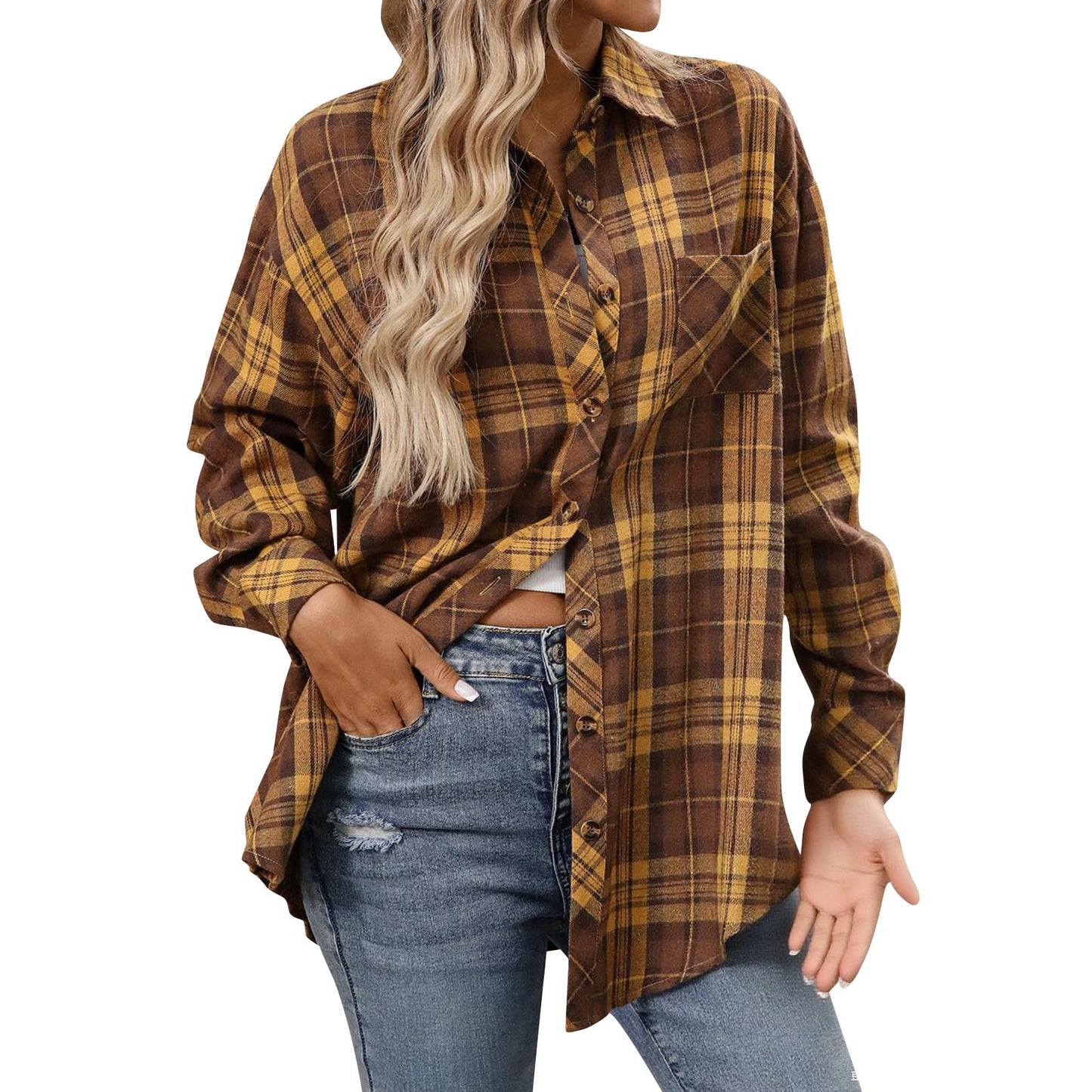 Women's Shirt Long Sleeve Autumn Retro Outerwear Style Blouse