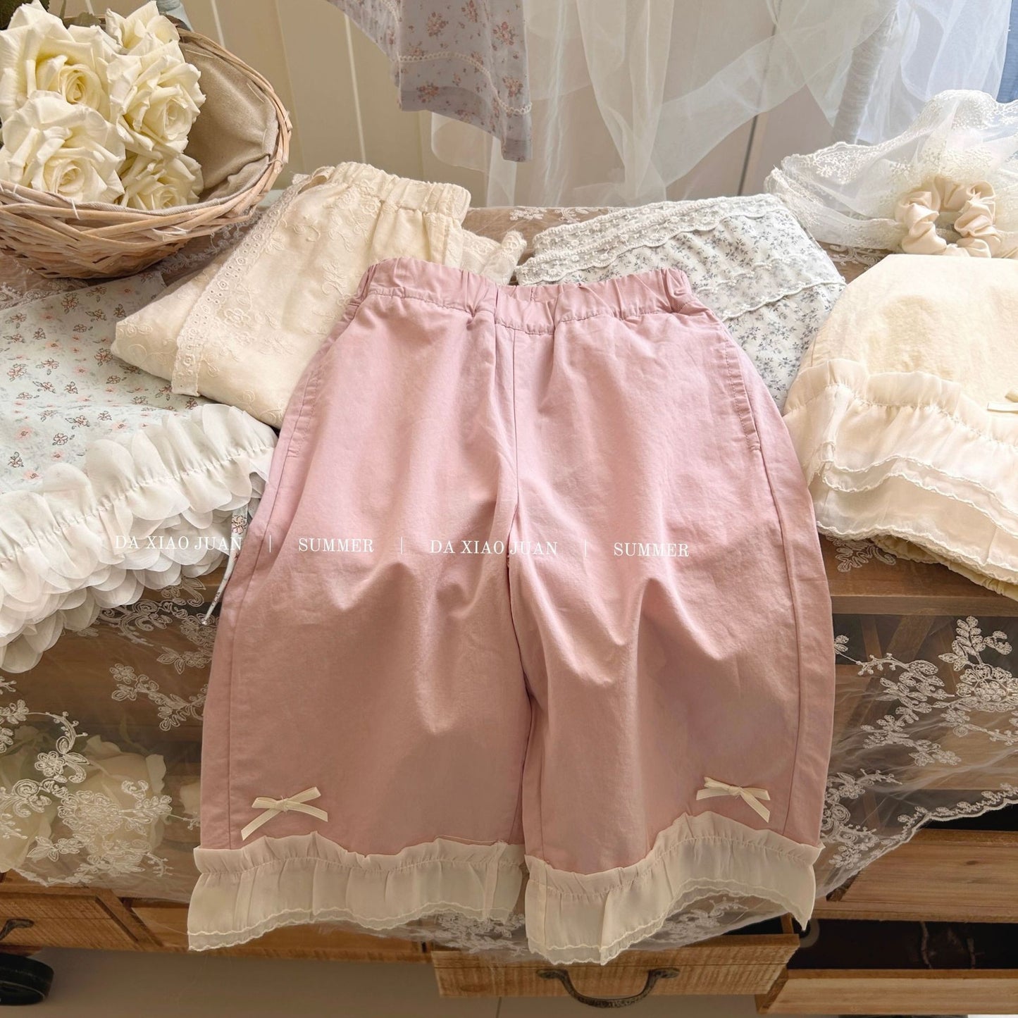 Children's Large Small Summer Lace Cute Children's Pants