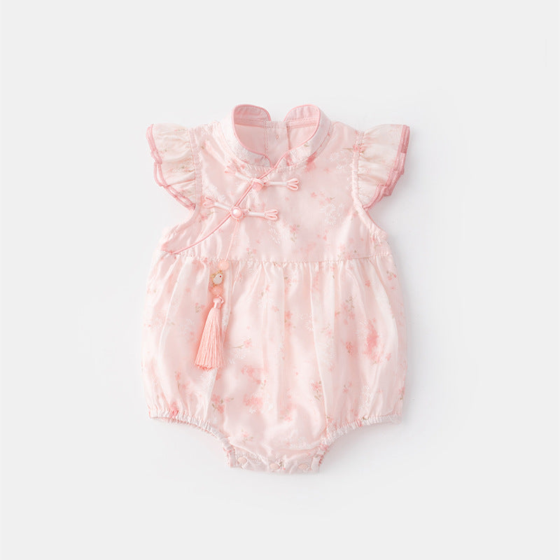 Chinese Floral Jumpsuit Summer Born Thin Jumpsuit, Climbing Suit