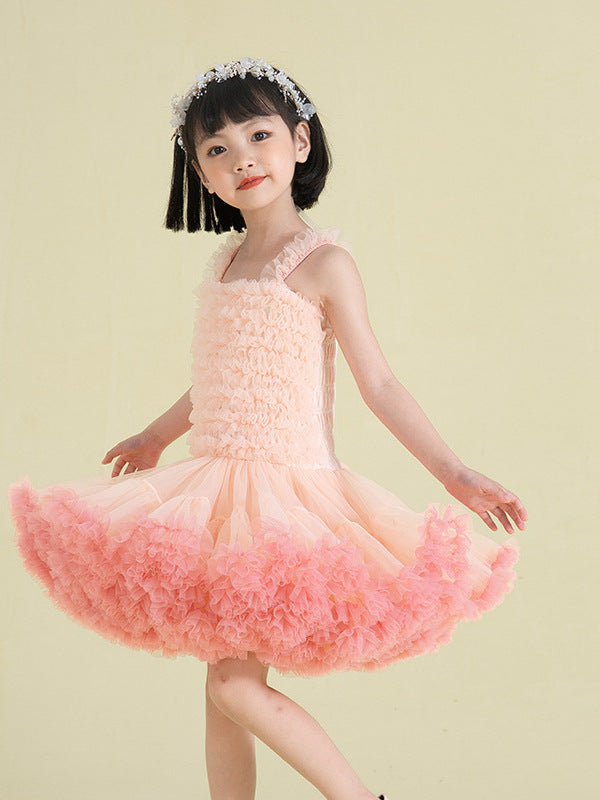 Children's Upgrade Super Fluffy Birthday Gifts One-piece Rainbow Children's Dress