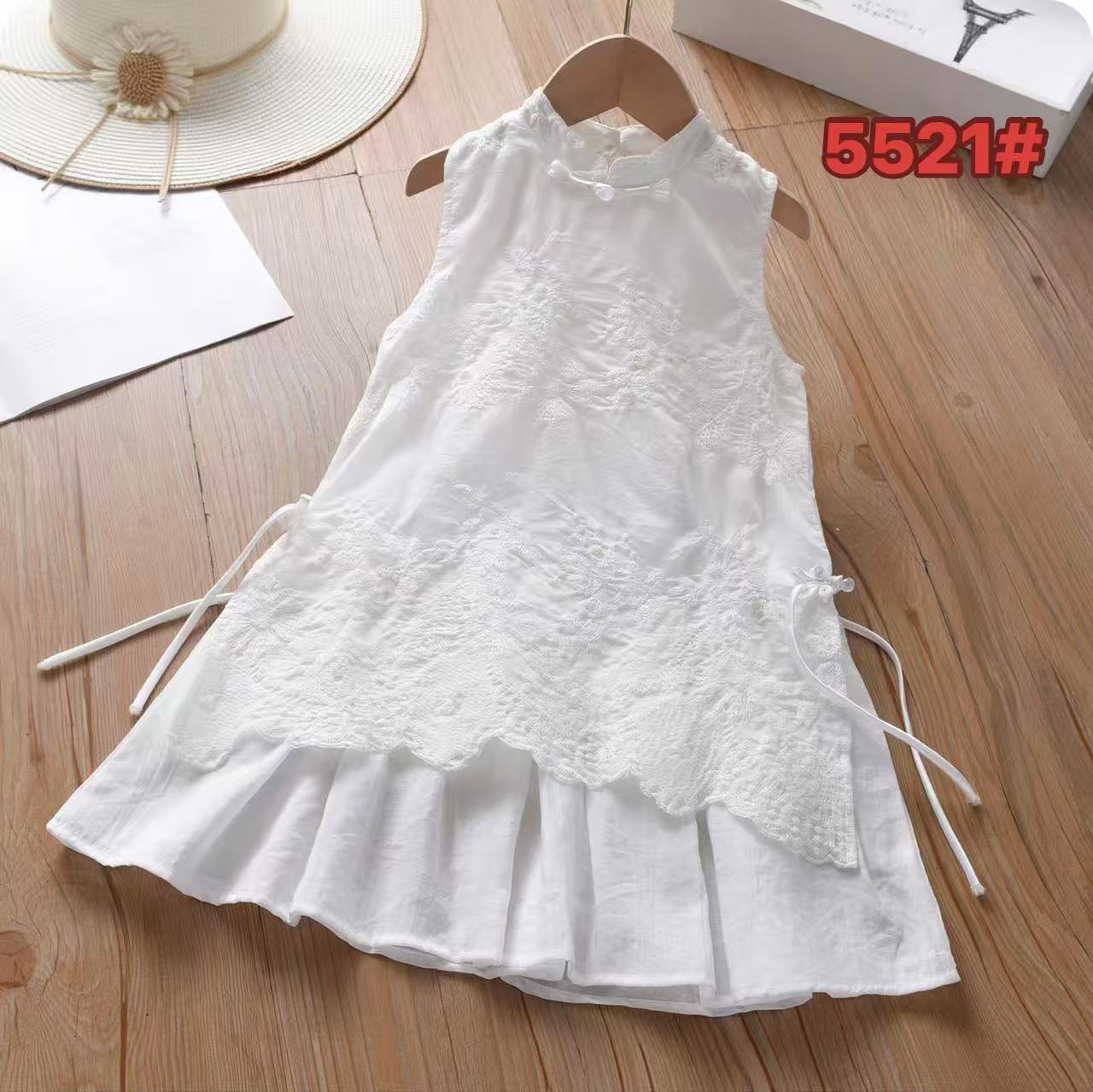 Children's Ethnic Style White Body Strap Braces Children's Dress