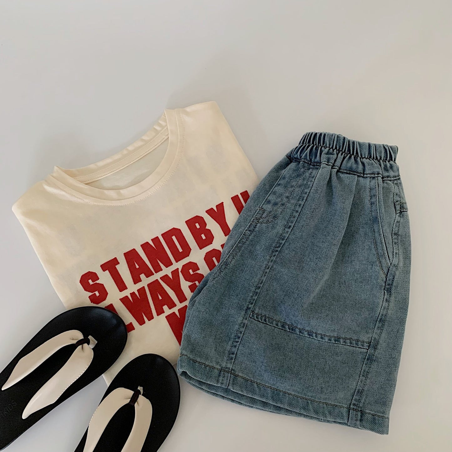 Children's Denim Shorts Summer Boys Solid Color Children's Pants