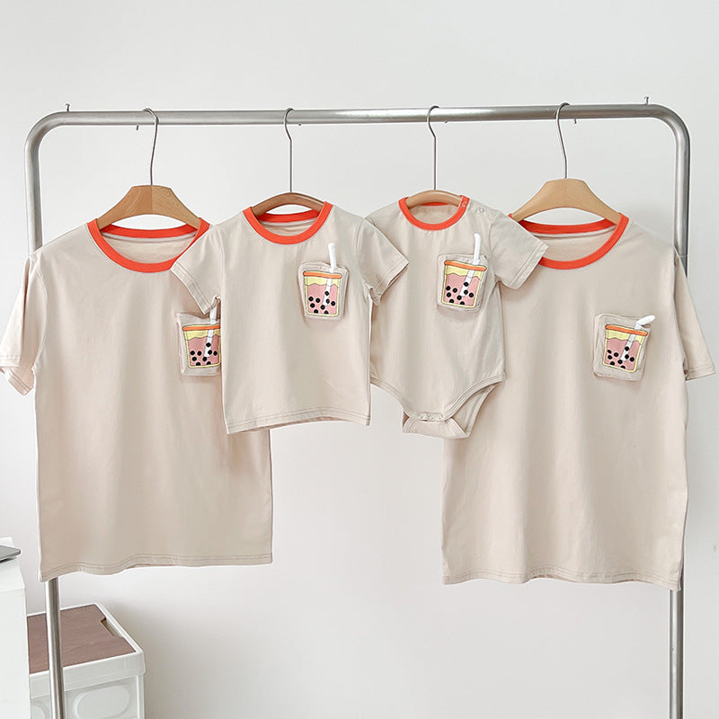 Clothes Summer For The Whole Family Western Style Cute Short Parent-child Outfit