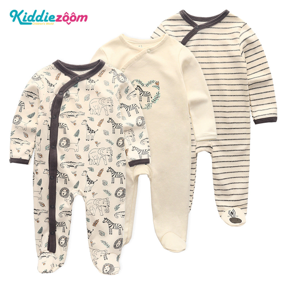 Spring Born Clothes Boneless Pair Of Buckles Jumpsuit Snap Jumpsuit, Climbing Suit