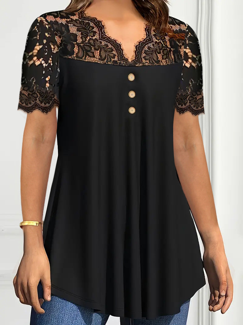 Women's Solid Color Ruffled Sleeves Shirt Modal Women's T-shirt