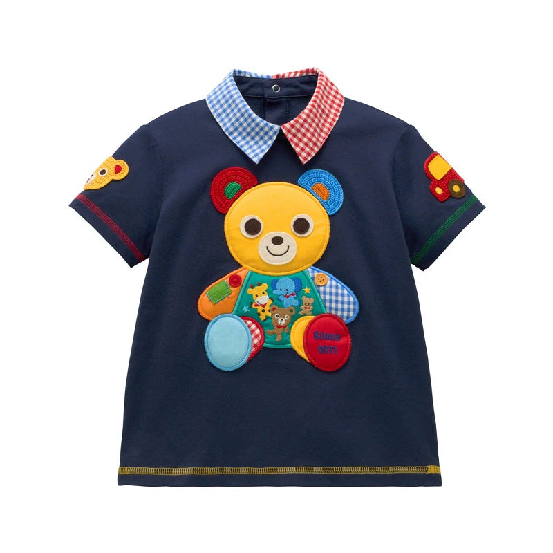 Short Sleeve Boy Cartoon Cute Colorful Children's T-shirt