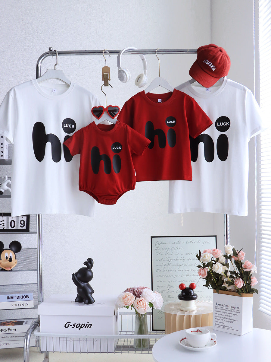 Romper Summer Short-sleeved T-shirt Family Of Parent-child Outfit
