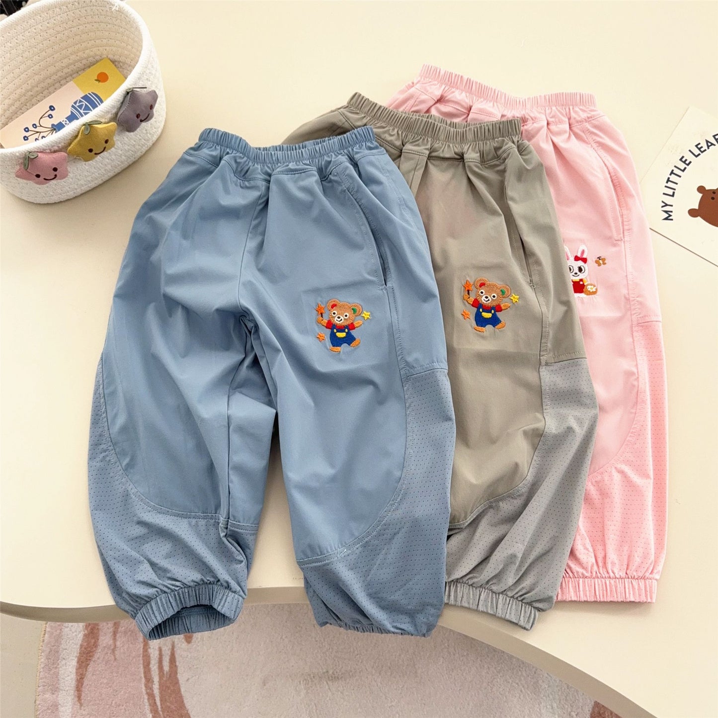 Women's & Men's Stretch Air Conditioning Mesh Cool Summer Thin Mosquito Children's Pants