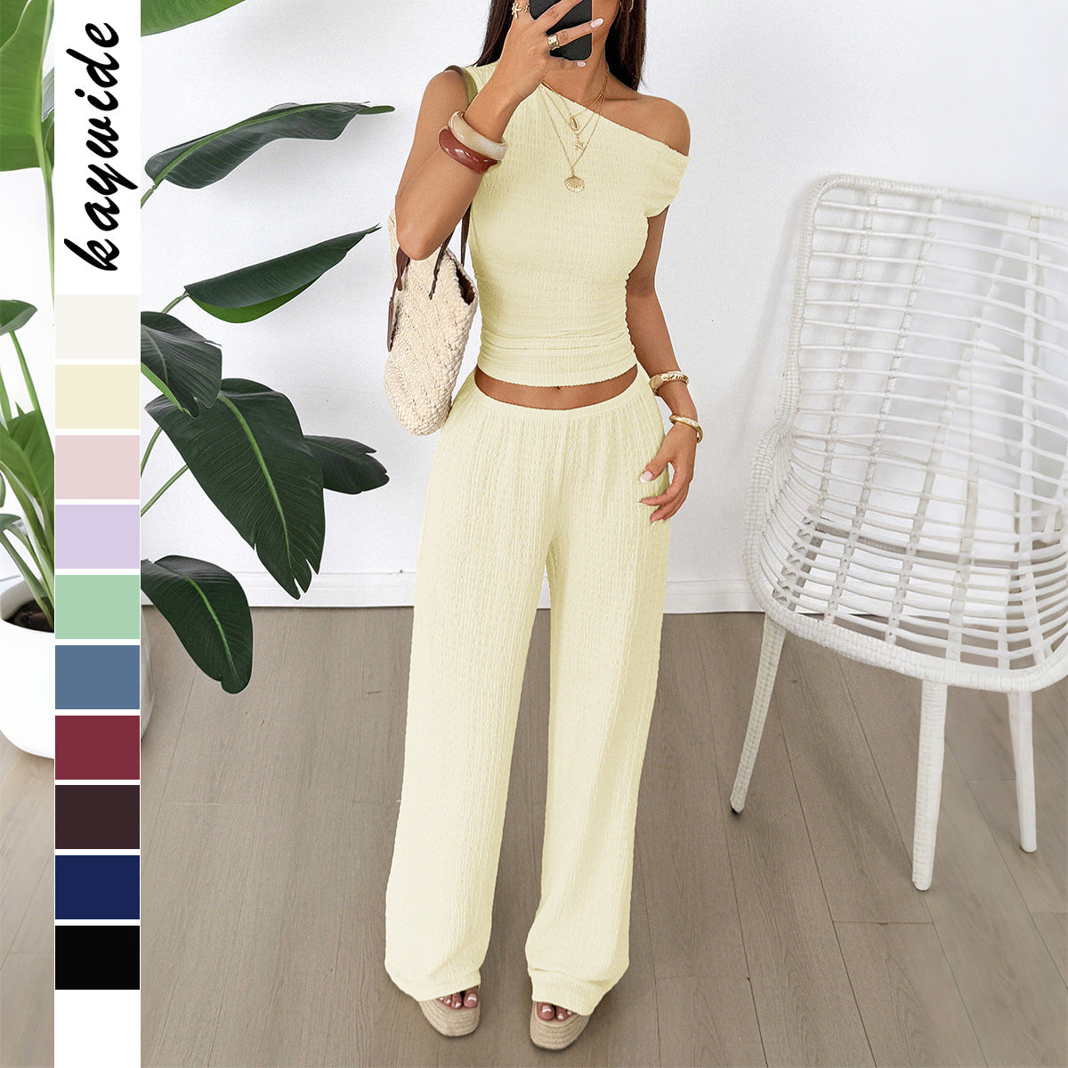 Casual Women's Leisure Vacation Trousers Two-piece Fashion Casual Suit
