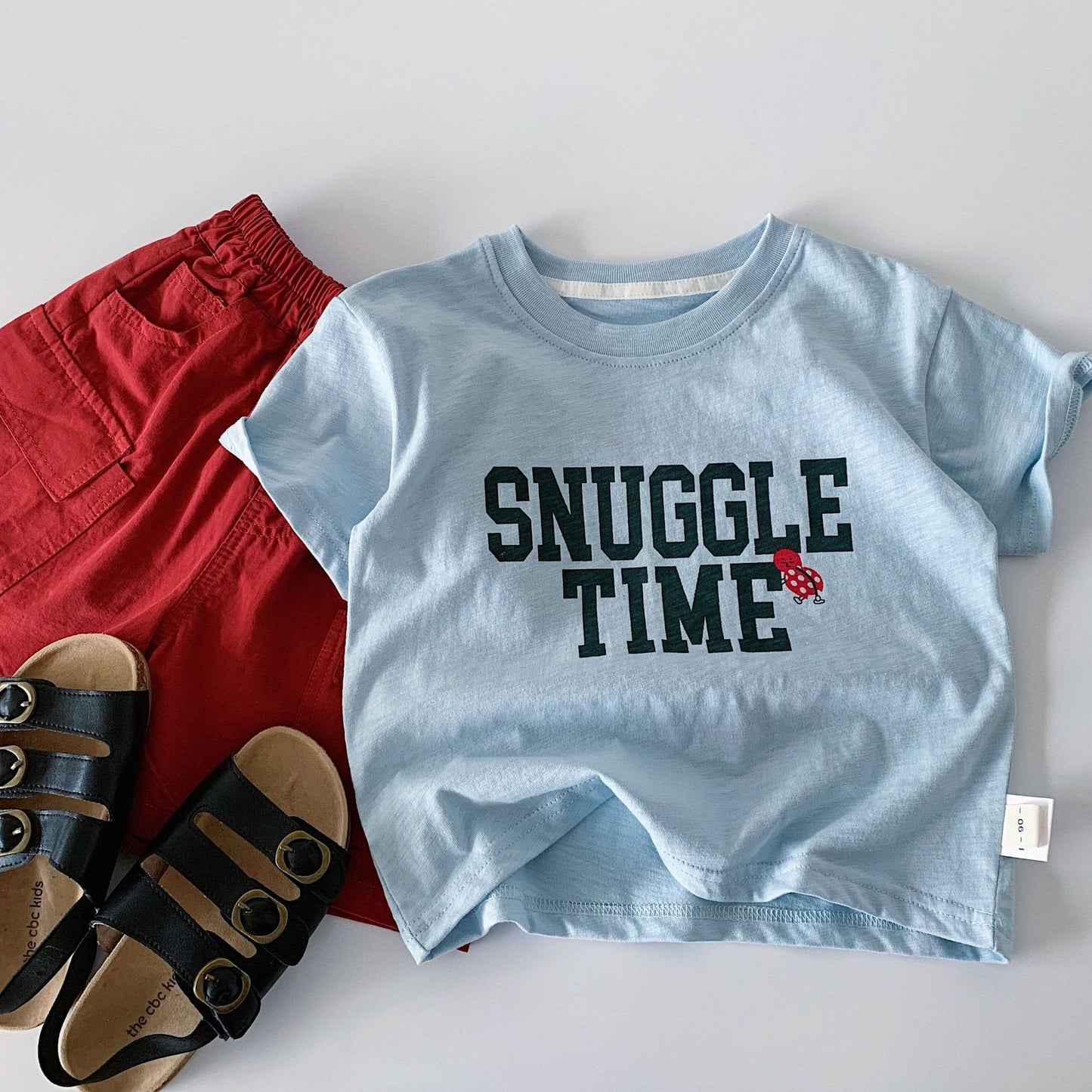 Children's Short-sleeved Summer Boys Letter Pullover Class Children's T-shirt