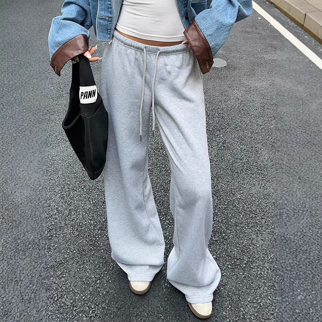 Autumn Style Retro Waist Idle Versatile Draping Casual Pants