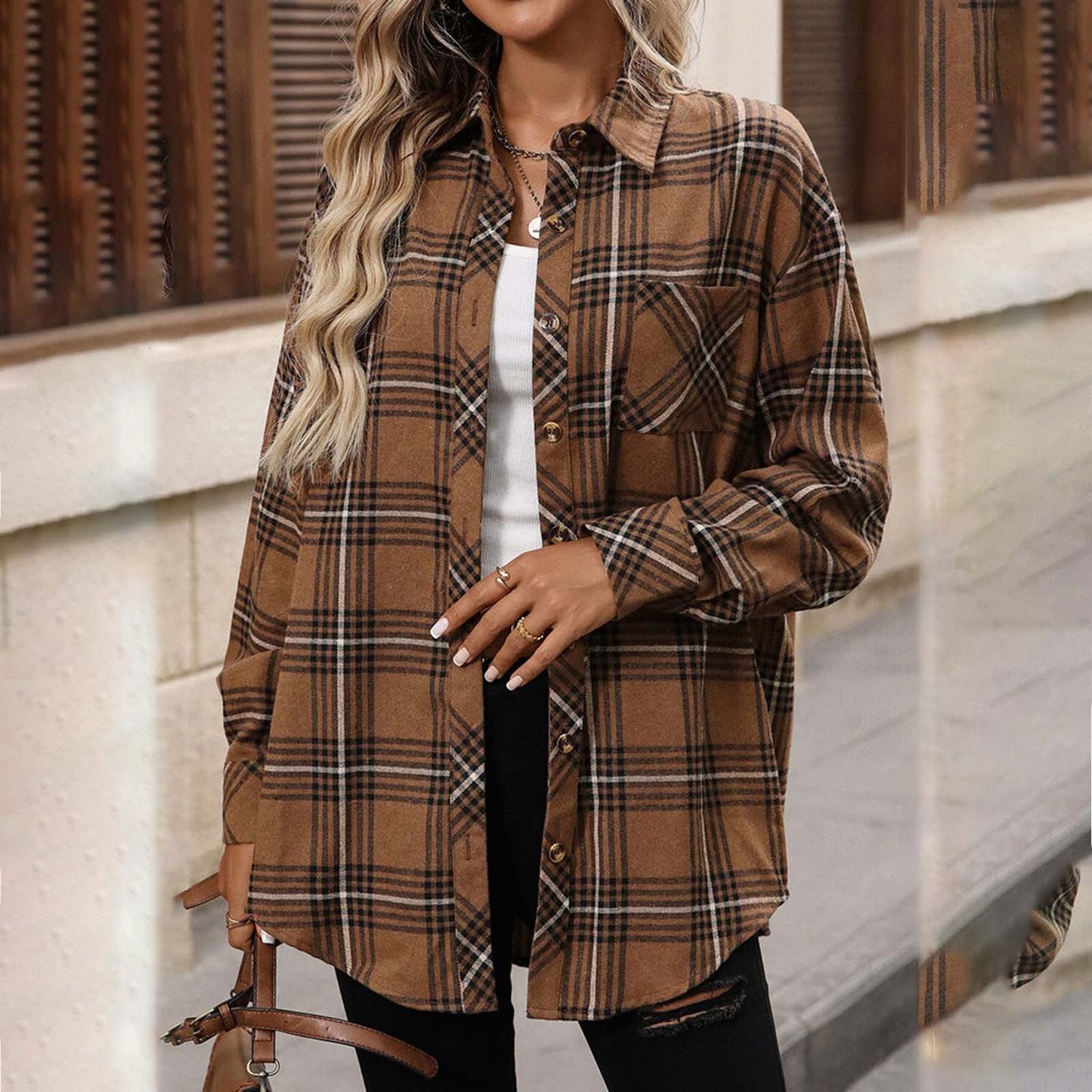 Women's Shirt Long Sleeve Autumn Retro Outerwear Style Blouse