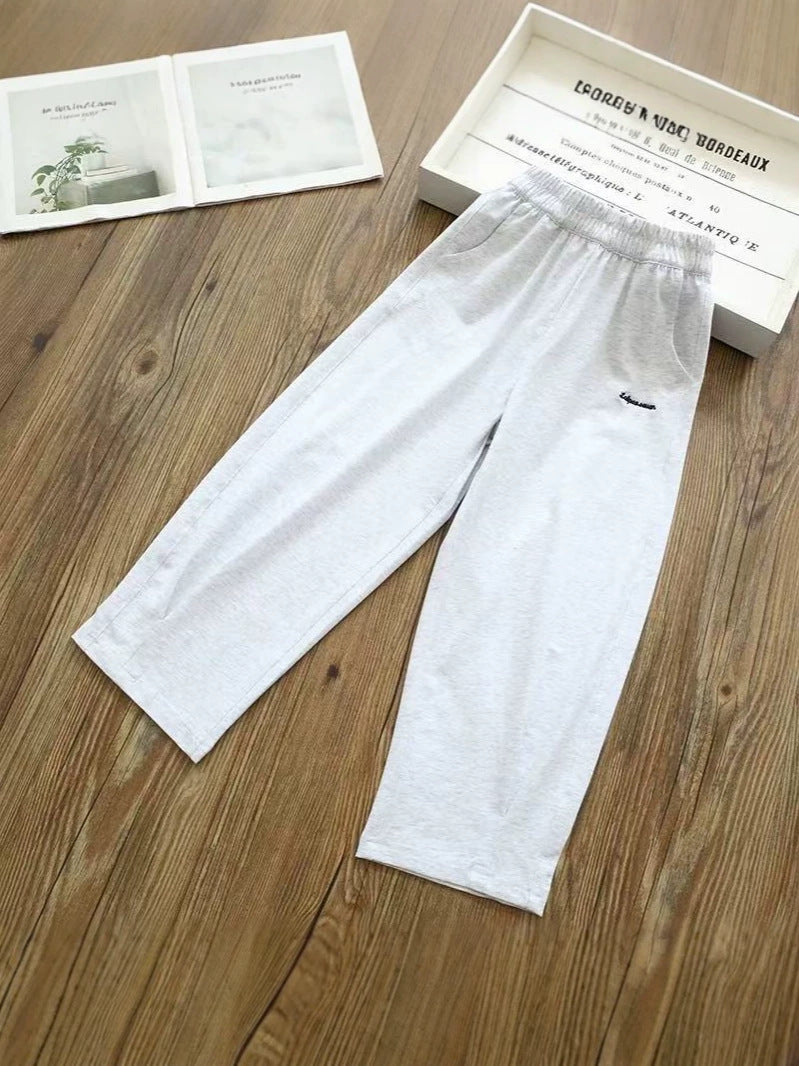 High Cotton Casual Sports Female Big Ice Feeling Loose Air Children's Pants