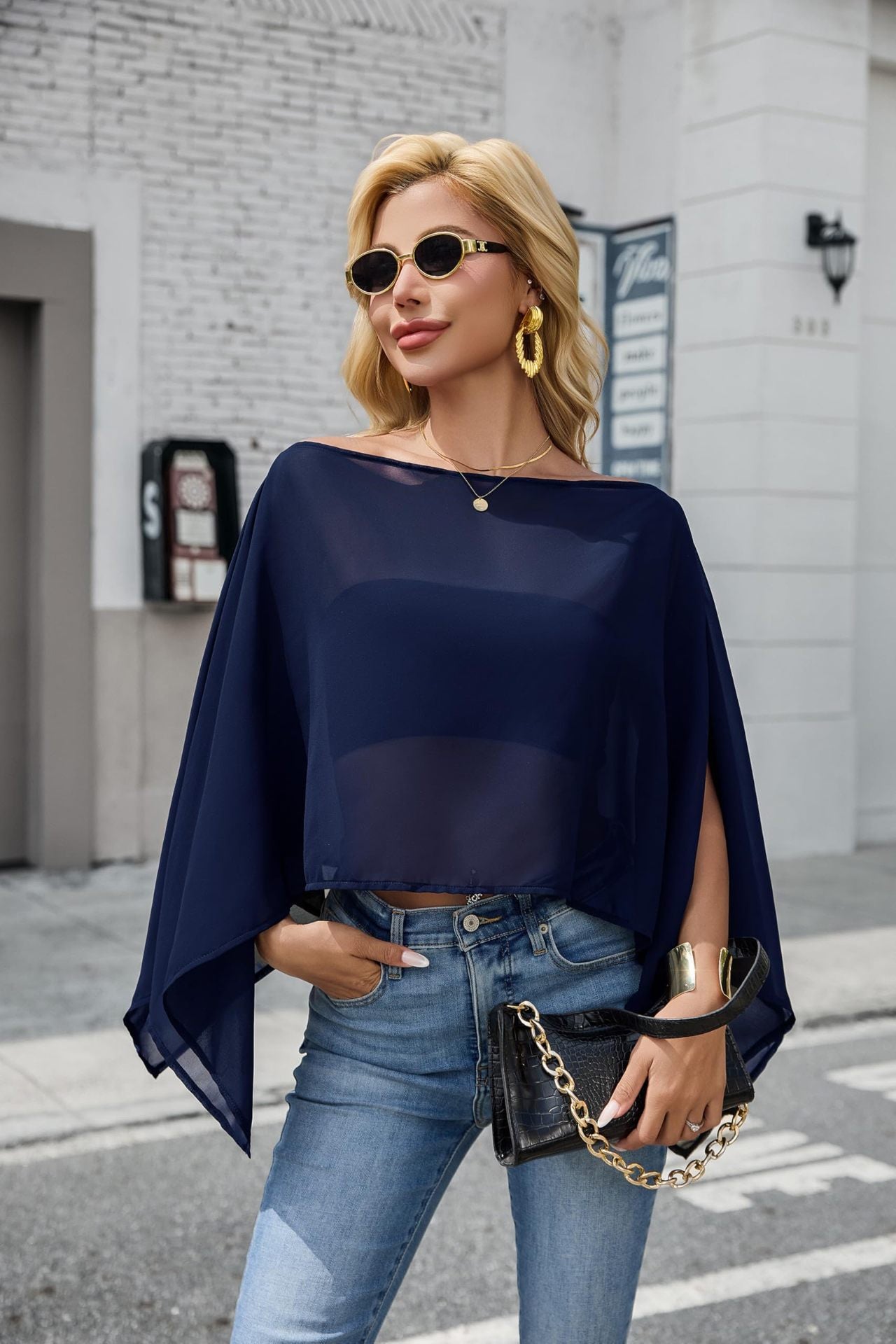 Women's Batwing Sleeve Sun Protective Loose Slimming Tops