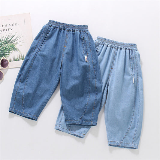 High Quality Loose Soft Jeans Banana Fashionable Children's Pants