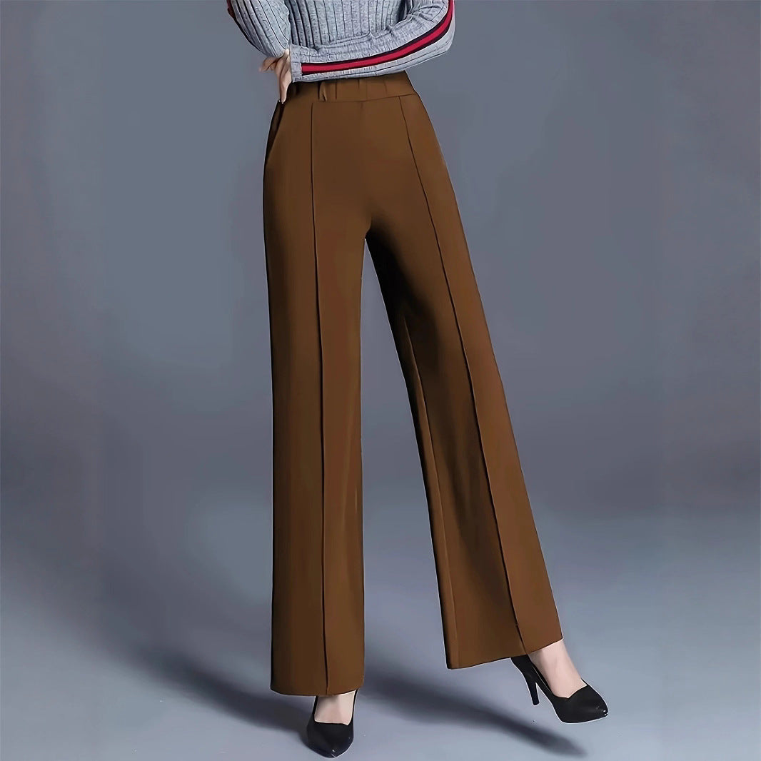 Women's Solid Color Wide Leg High Waist Loose Casual Pants