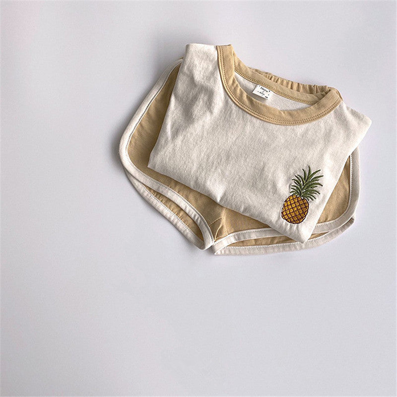 Children's Clothing Korean Style Thin Summer Male Clothes Cotton Children's Suit