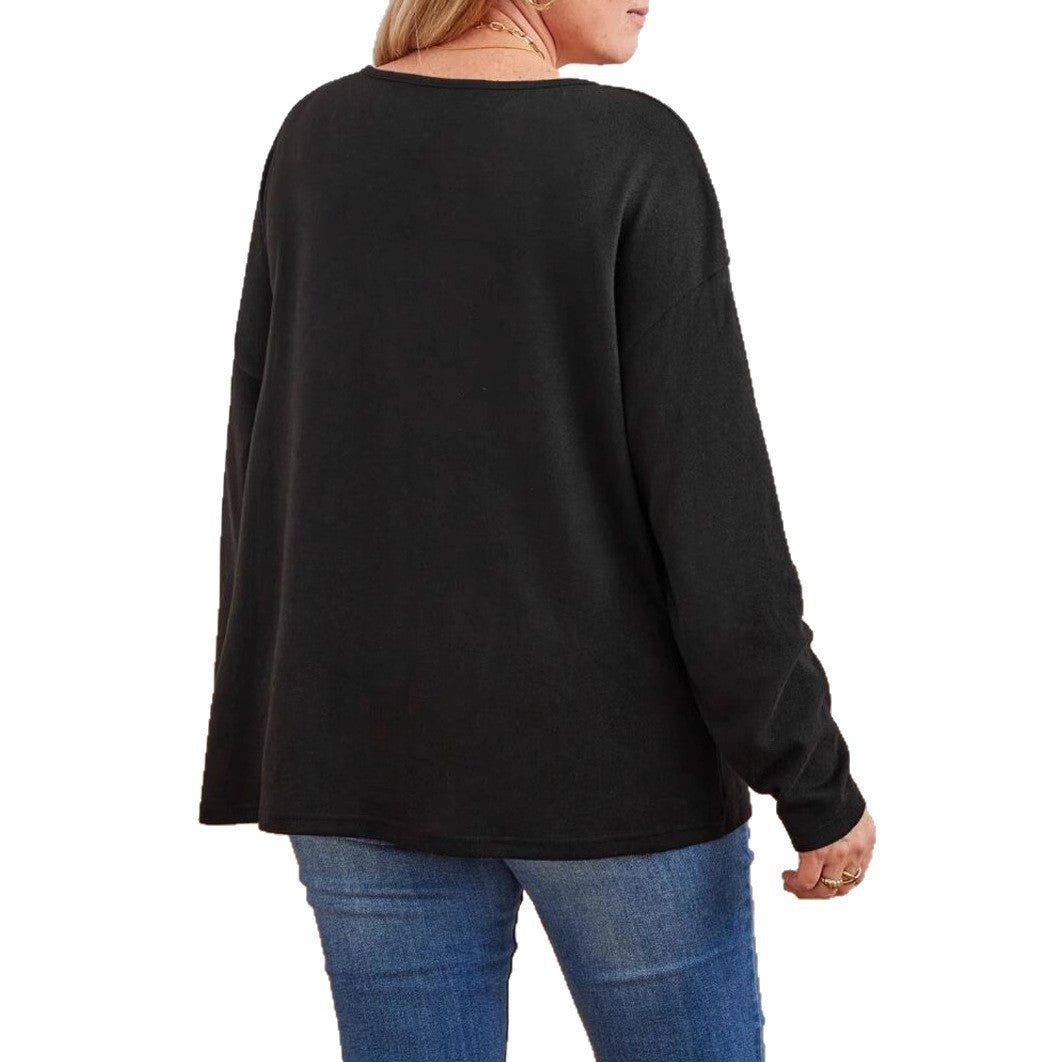 Women's Big T-shirt Color Loose Shoulder Sleeve Tops