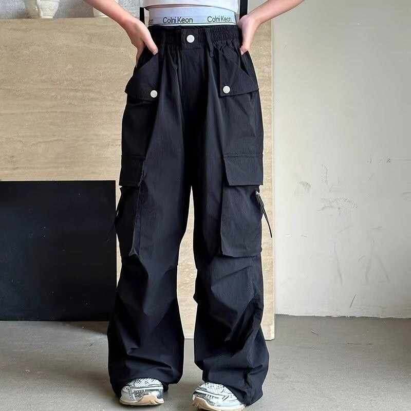 Children's Western Style Overalls Casual Medium Big Baggy Children's Pants