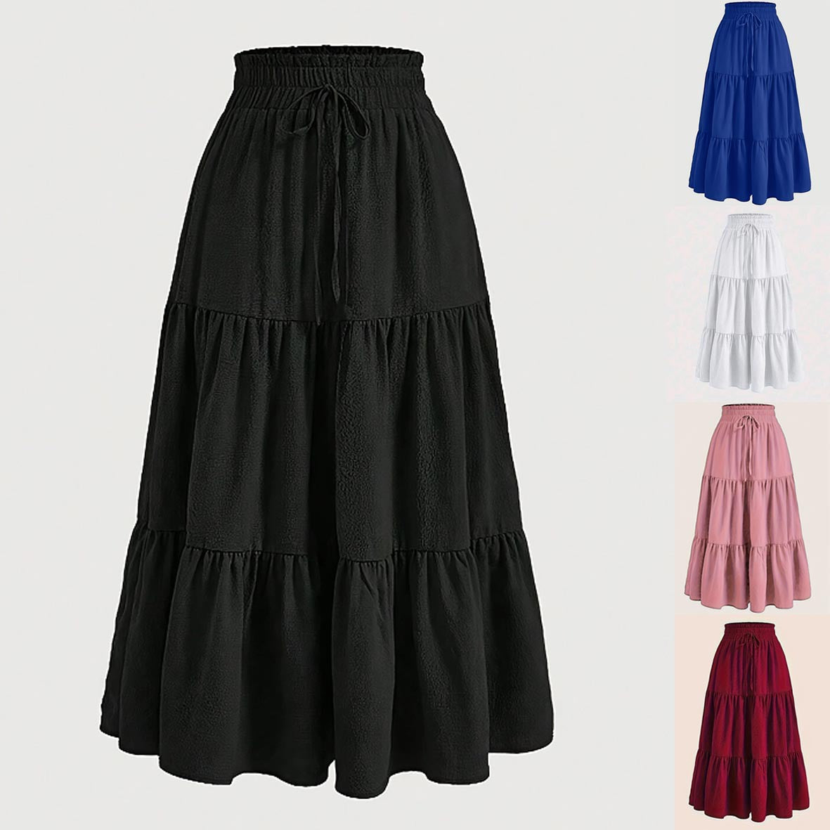Thin Fashion Breathable Draping Knotted Waist Skirt