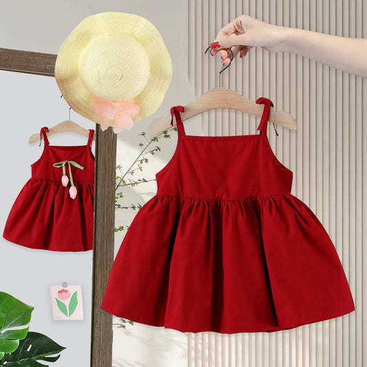 Children's Summer Tulip Cotton Clothing Korean Style Halter Children's Dress
