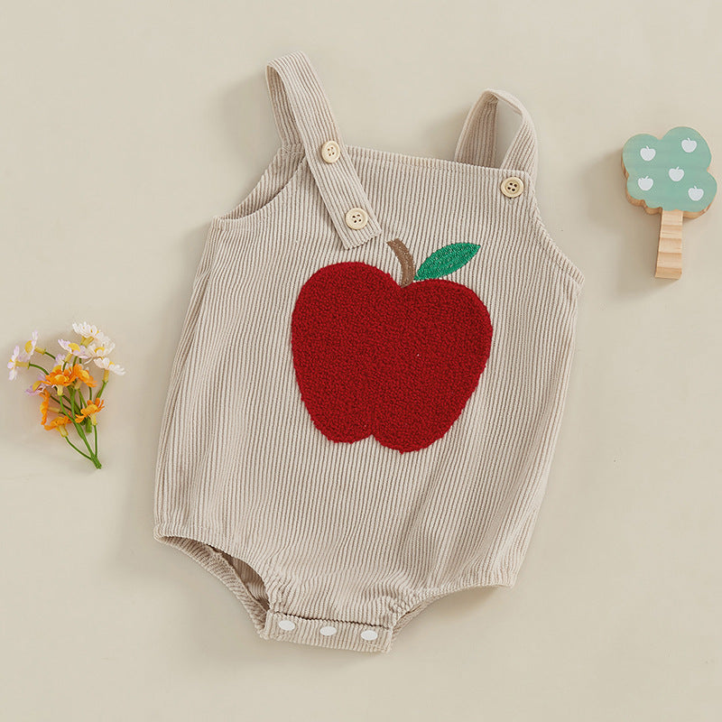 Children's Jumpsuit Strap Cartoon Towel Embroidery Triangle Rompers Jumpsuit, Climbing Suit