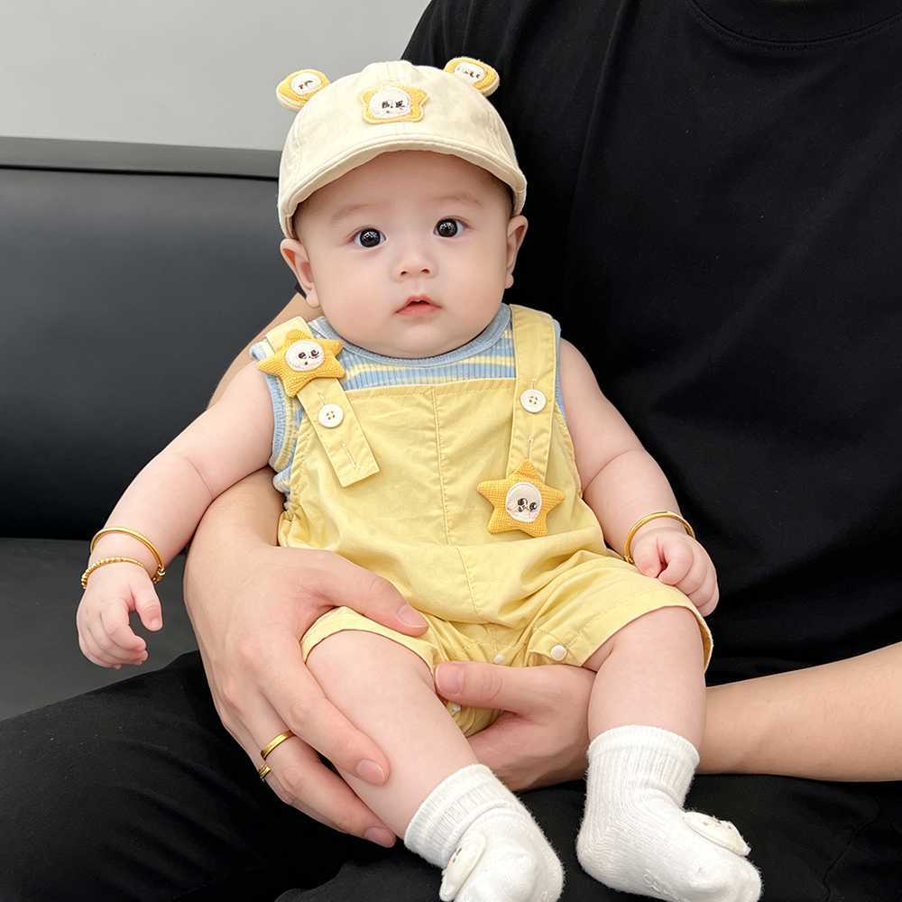 Thin Striped Vest Two-piece Set Cartoon Wear Clothes Jumpsuit, Climbing Suit