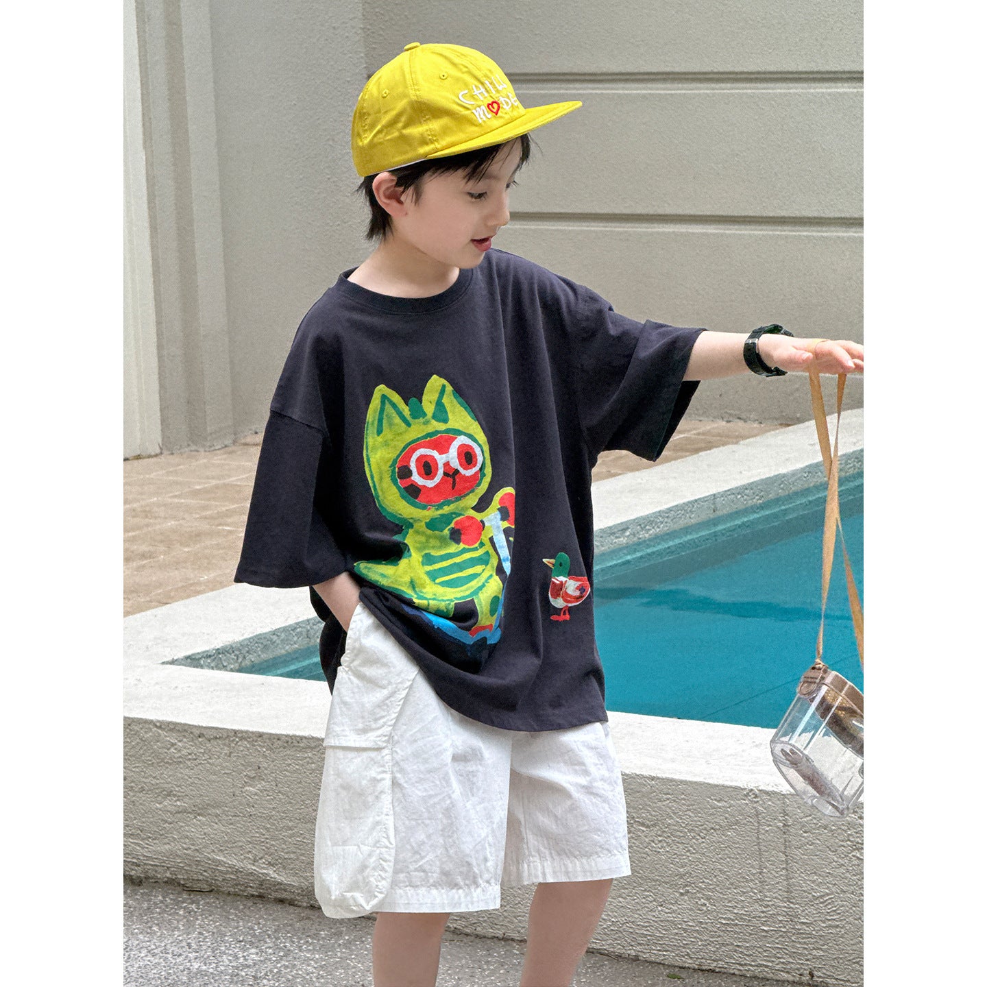 Children's Short-sleeved Summer Boys Cartoon Iti Printing Children's T-shirt
