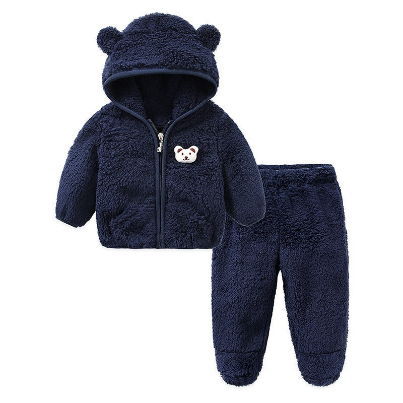 Women's & Men's Spring Home Sets Veet Coral Fleece Children's Suit