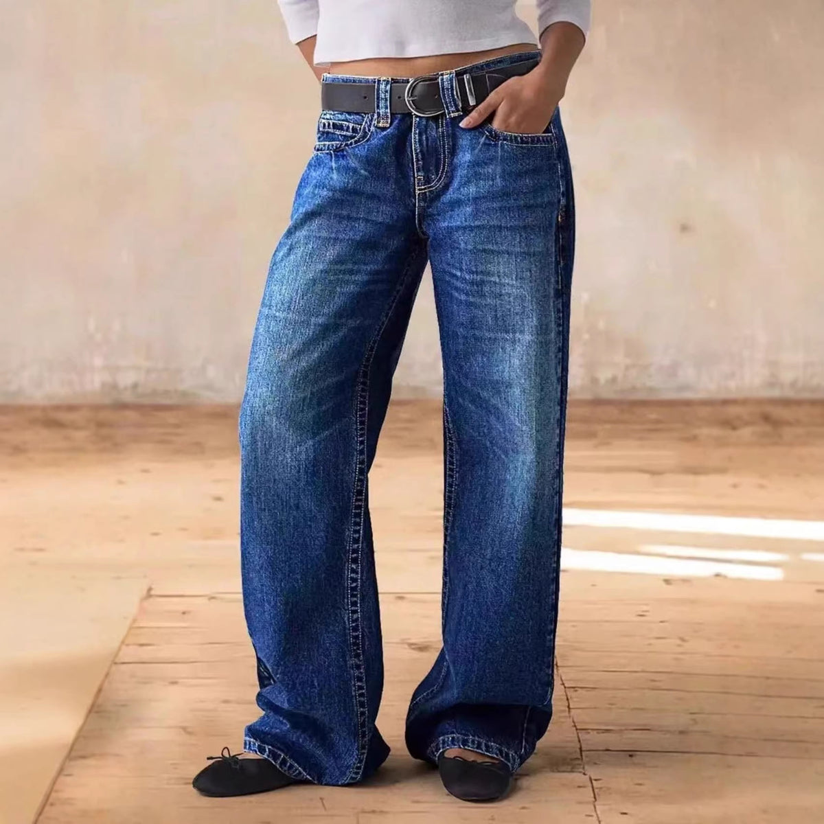 Women's Loose Washed-out Casual Comfortable Summer Style Jeans