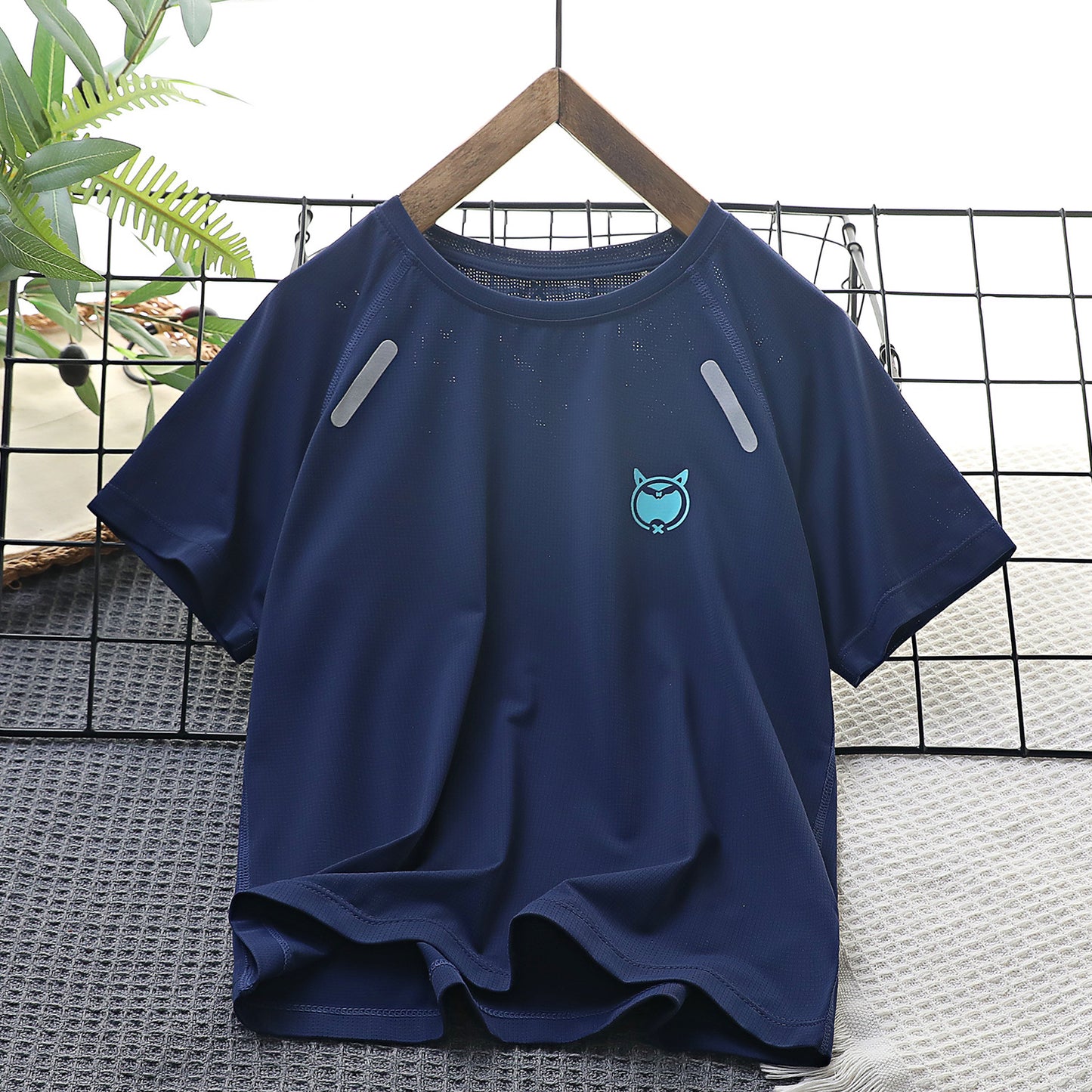 Sports Summer Top Nylon P Mesh Medium Big Four Needles Children's T-shirt