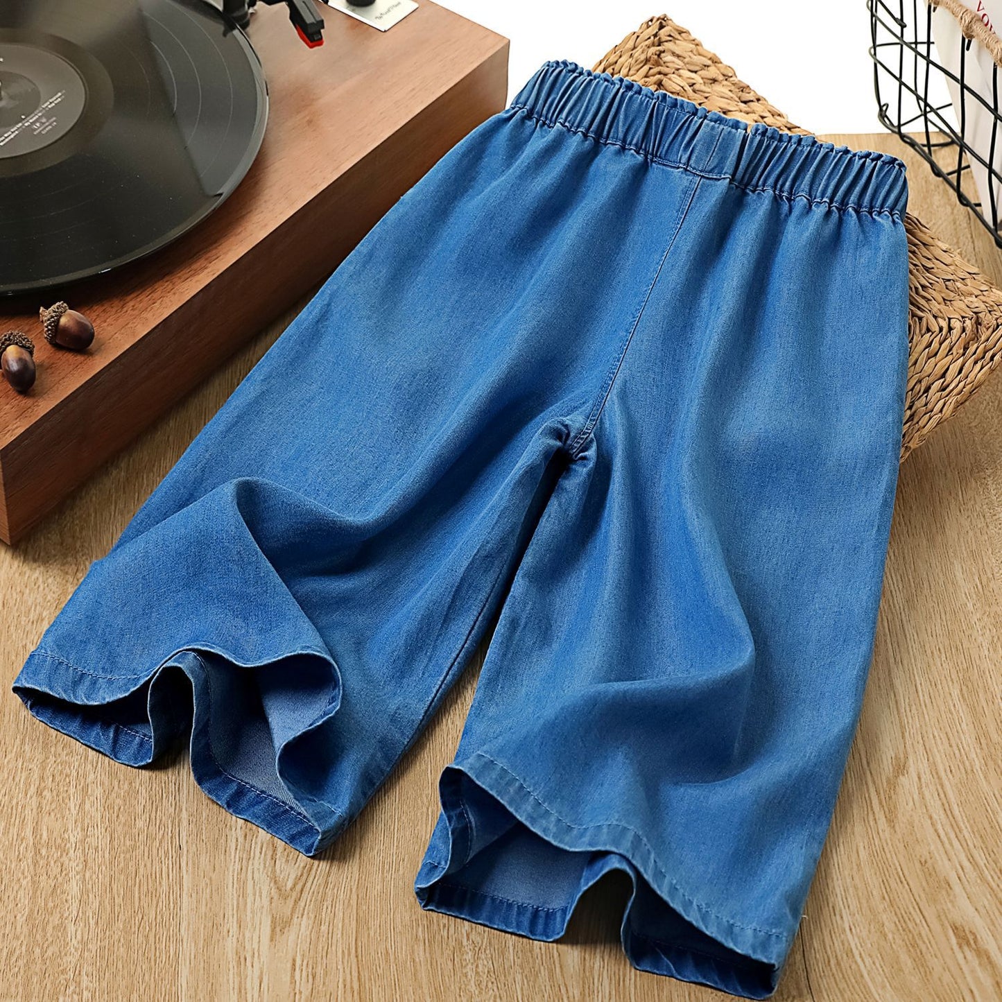 Lightweight Korean Style Cropped Culottes Can Children's Pants
