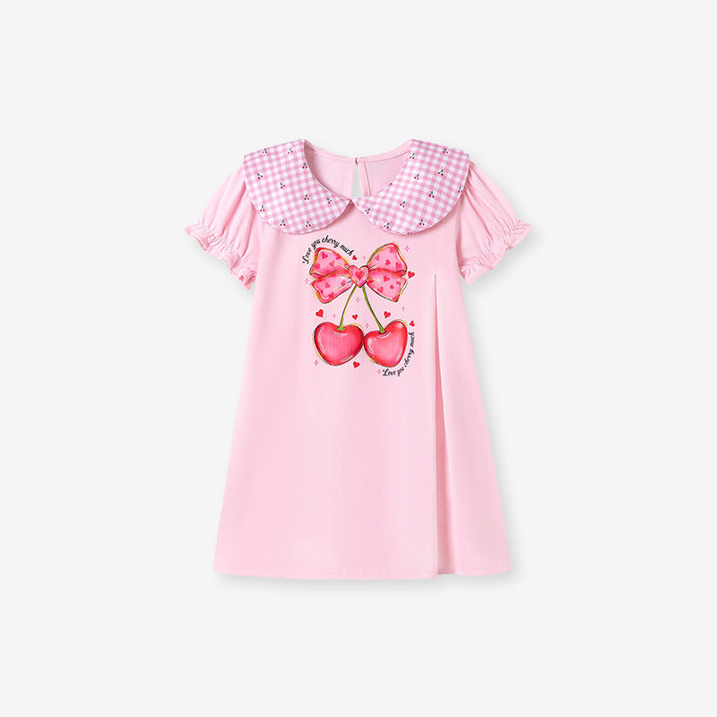 Attractive Children's Skirt Summer Short-sleeved Cute Children's Dress