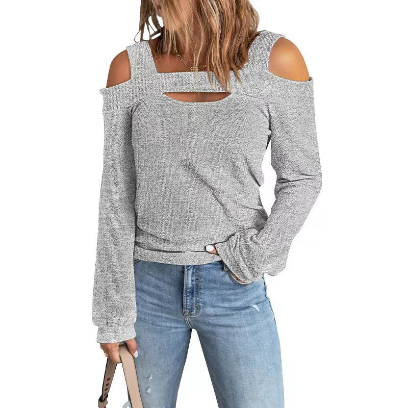 Women's Fashion Casual Solid Color Loose Long Women's T-shirt
