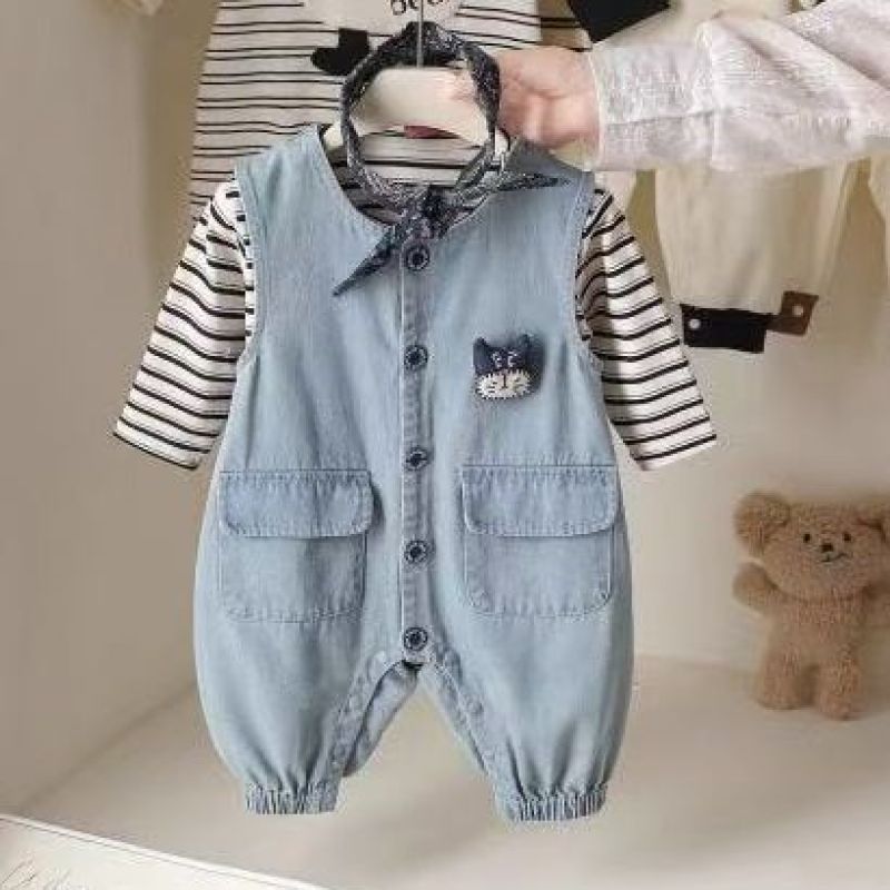 Pants Spring Split Cute Fashionable Infant Going Out Clothes Thin Jumpsuit, Climbing Suit
