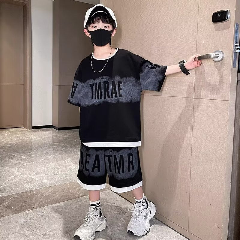 Style Medium Large Ruffle Handsome Fashionable Children's Suit