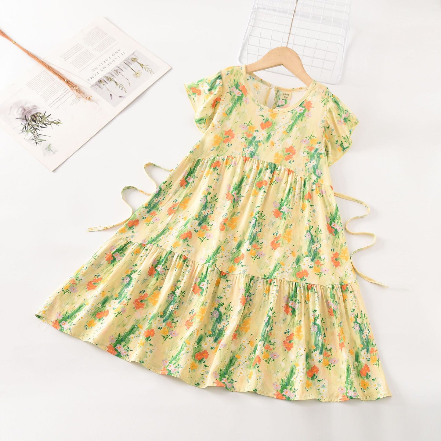 Children's Cotton Silk Home Nightdress Breathable Artificial Children's Dress