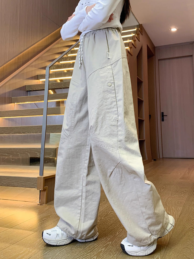 Children's Casual Trousers Summer Older Junior High School Straight Wide Leg Children's Pants