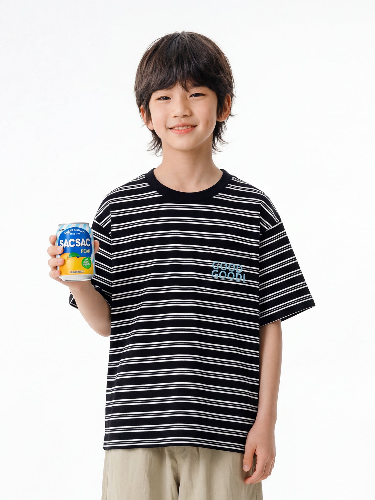 Children's Clothing Summer Boys Vintage Stripe Short-sleeved Middle Big Western Style Children's T-shirt