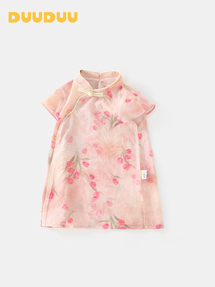 Chinese Style Clothes Clothing Thin Summer Children's Dress