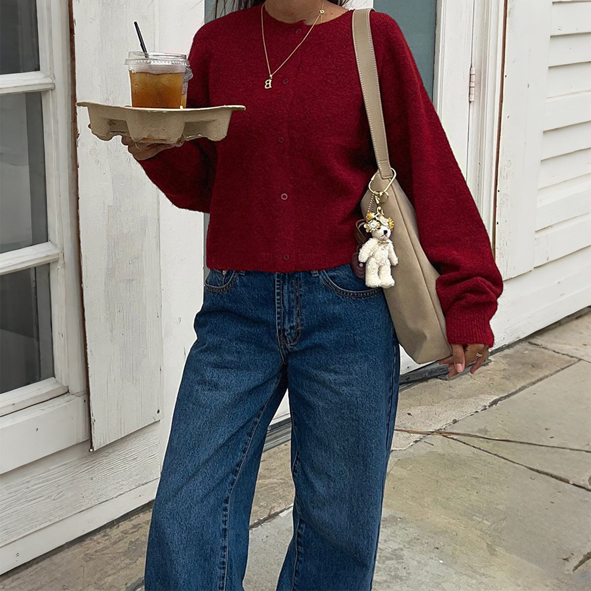 Women's Casual Simple Style Long-sleeved Woolen Small Vest/suspenders/tube Top