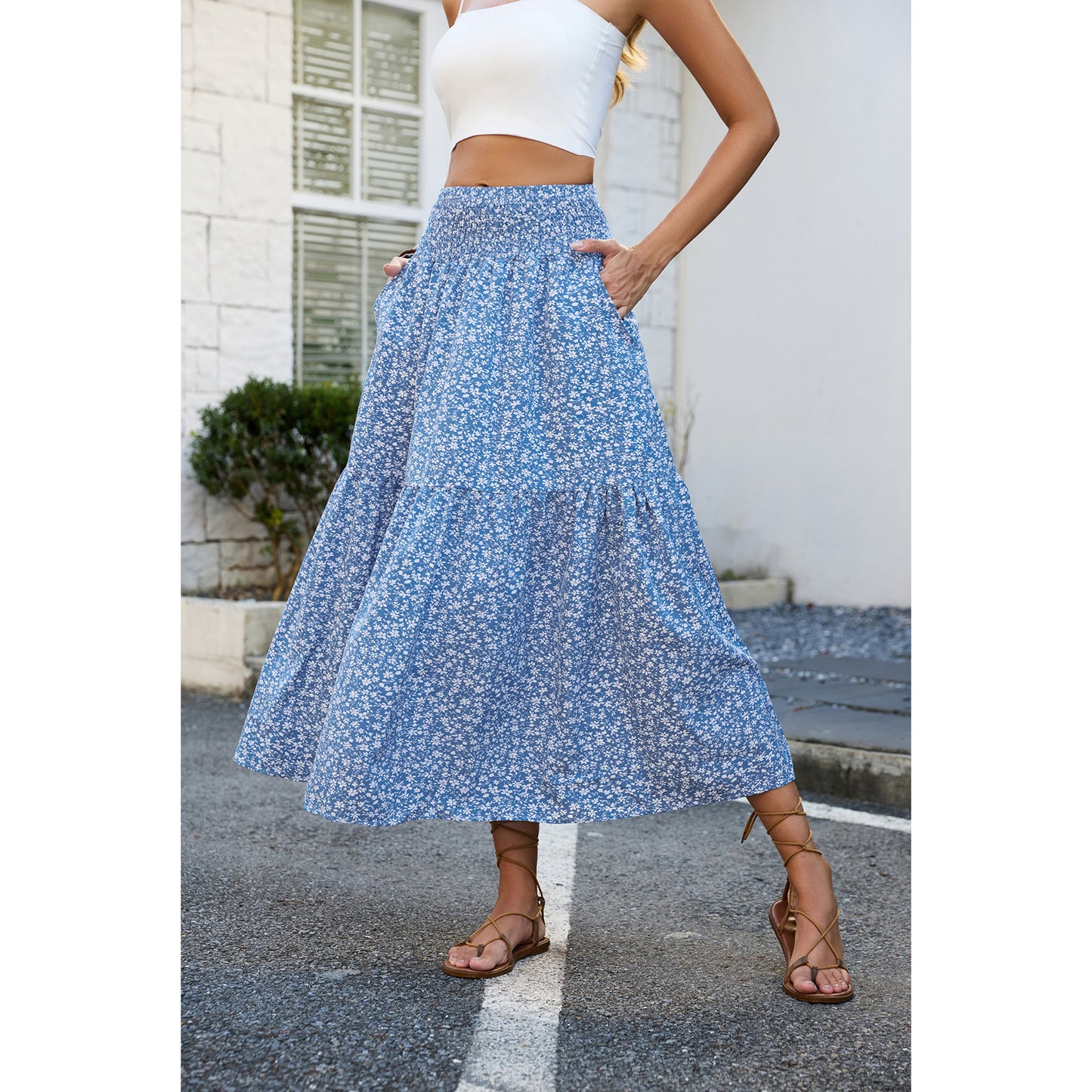 Dress Slim Fit Slimming Pleated High Skirts