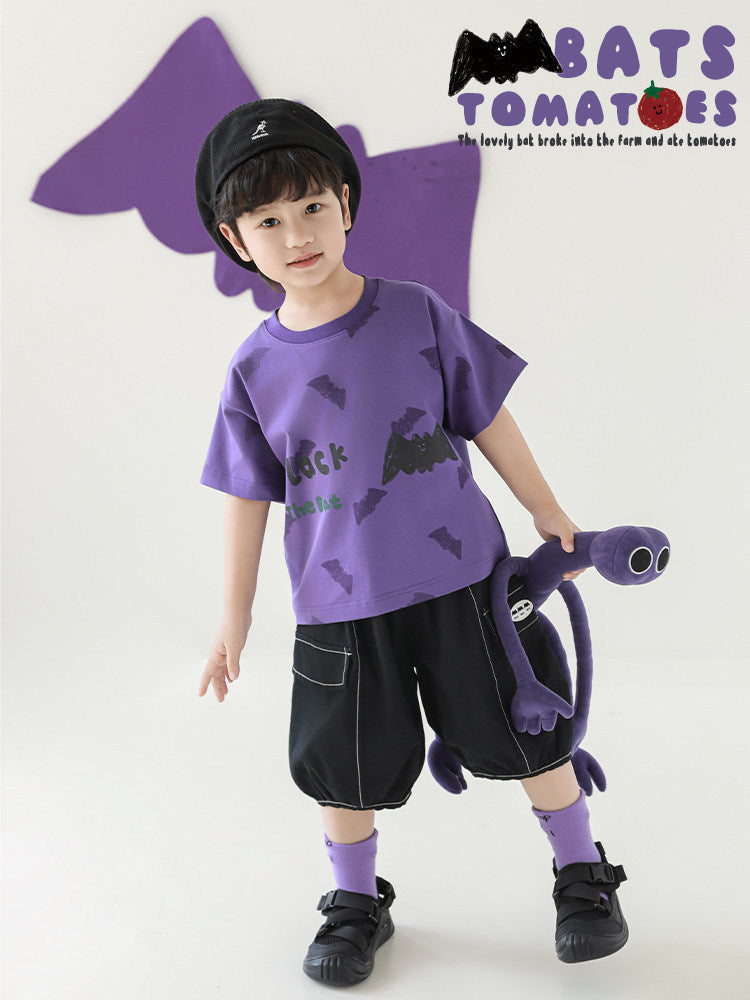 Children's Boy's Summer Iti Fruit Short-sleeved T-shirt Loose Cool Children's Suit