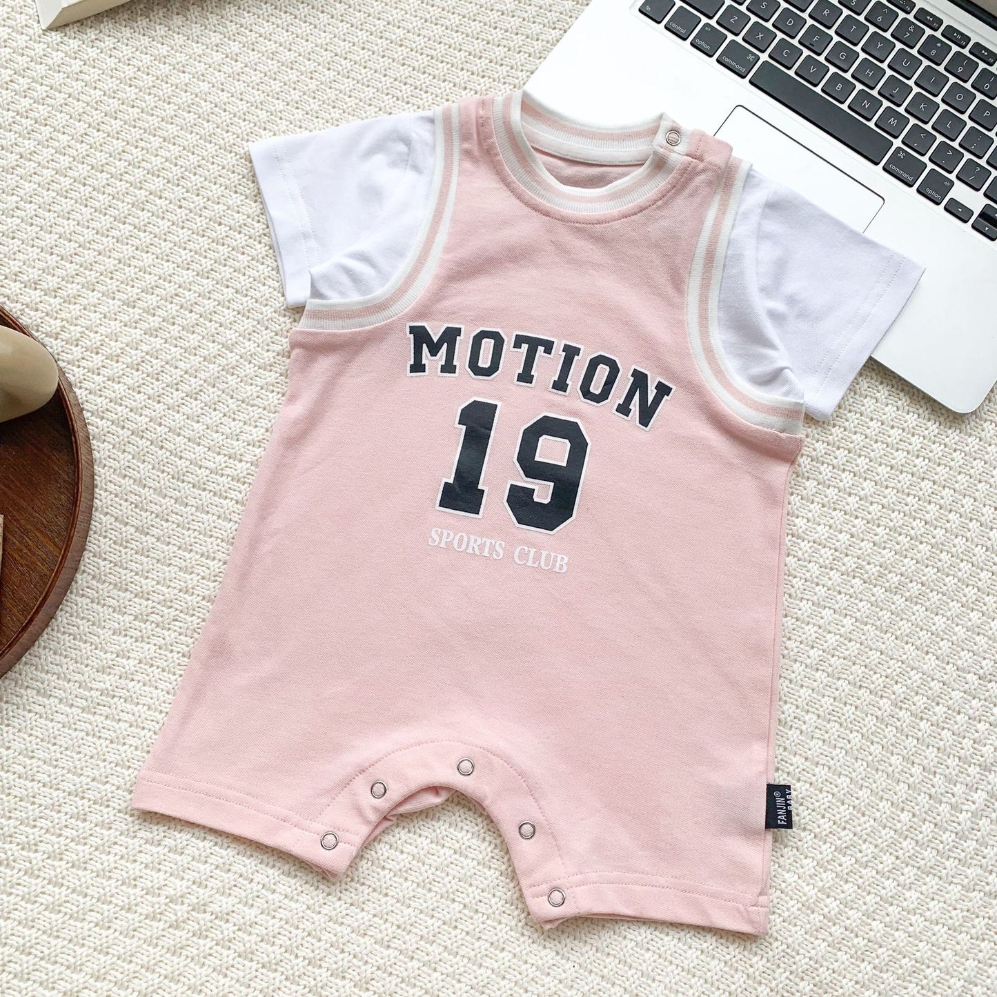 Women's & Men's Infant Rompers Summer Fake Two-piece Design Basketball Romper Going Jumpsuit, Climbing Suit