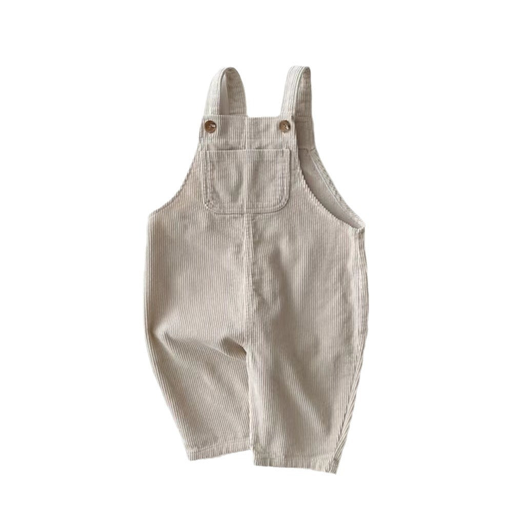 Children's Cotton Korean Style Clothing Floral Denim Cute Suspender Children's Pants