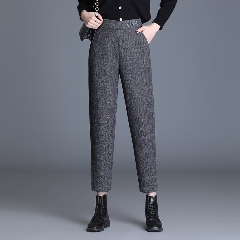 Women's Small Harem High Waist Mom Cropped Casual Pants