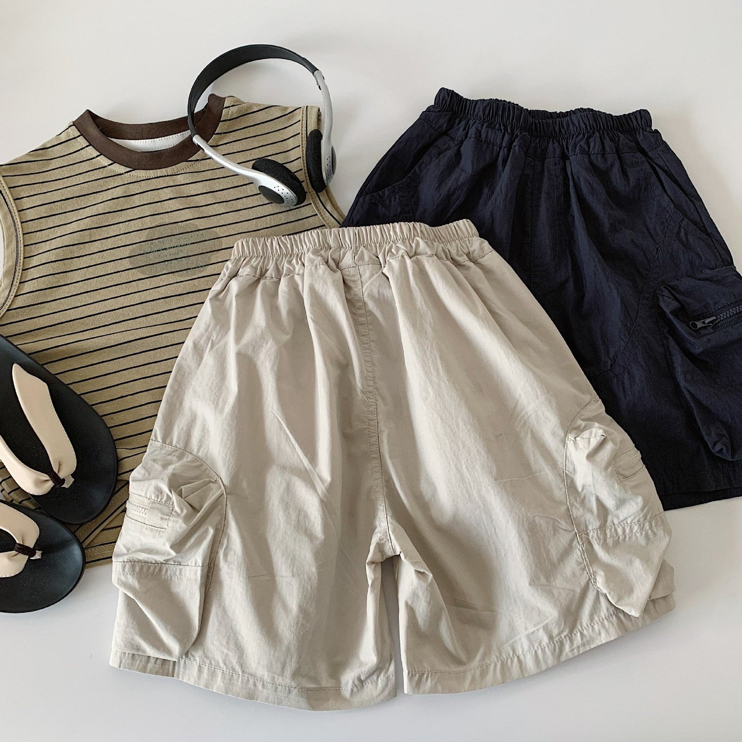 Children's Shorts Summer Casual Fifth Medium Small Woven Children's Pants