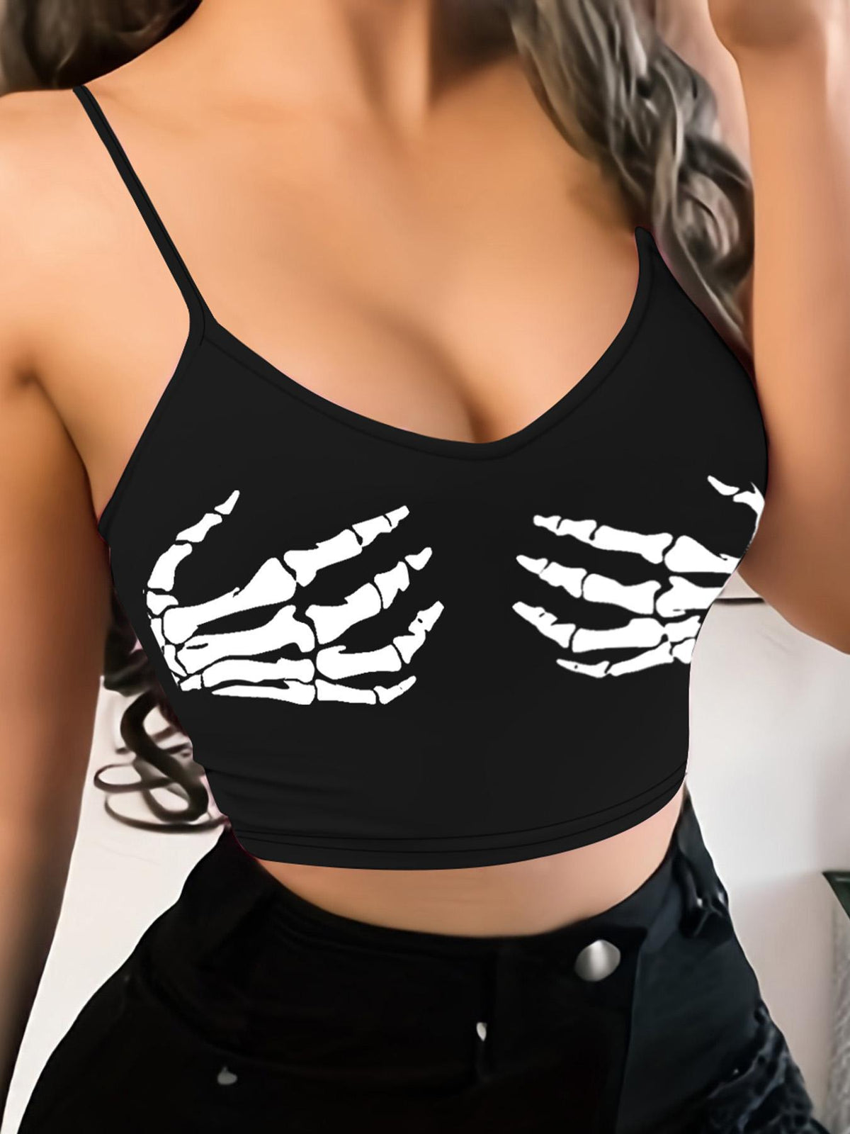 Women's Magic Claw Print Bandeau Sling Close-fitting Navel Small Vest/suspenders/tube Top
